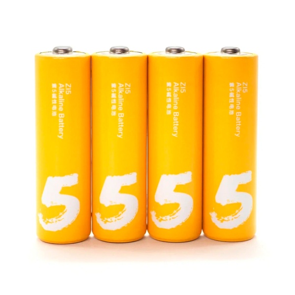 Батарейки алкалиновые ZMI Rainbow Zi5, AA, 4 шт., жёлтые